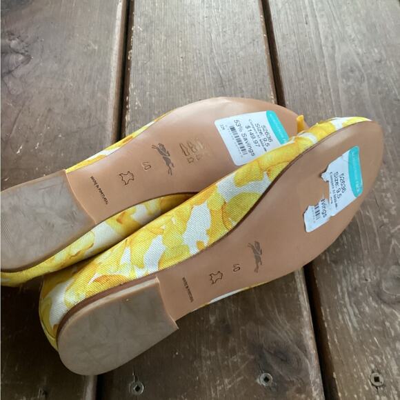 New Longchamp Yellow Floral Bow Ballet Flats Shoes EU 40 | MSRP $300 - Picture 7 of 8